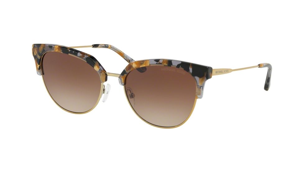 Michael Kors SAVANNAH MK1033 Progressive Prescription Sunglasses, 54mm, Black/gold Flecks/shiny Pale G, MK1033-333913-54-PRO