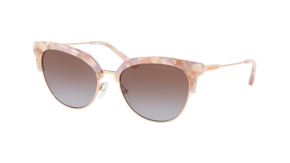 Michael Kors SAVANNAH MK1033 Progressive Prescription Sunglasses, 54mm, Pastel Pink Mosaic/shiny Rose, MK1033-334168-54-PRO