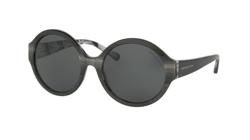 Michael Kors SEASIDE GETAWAY MK2035 Progressive Prescription Sunglasses MK2035-321187-55 - Lens Diameter 55 mm, Frame Color Black / Horn