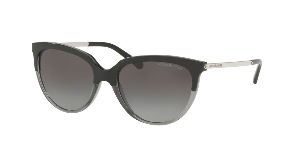Michael Kors SUE MK2051 Single Vision Prescription Sunglasses MK2051-328011-55 - Lens Diameter 55 mm, Frame Color Black/transparent Grey