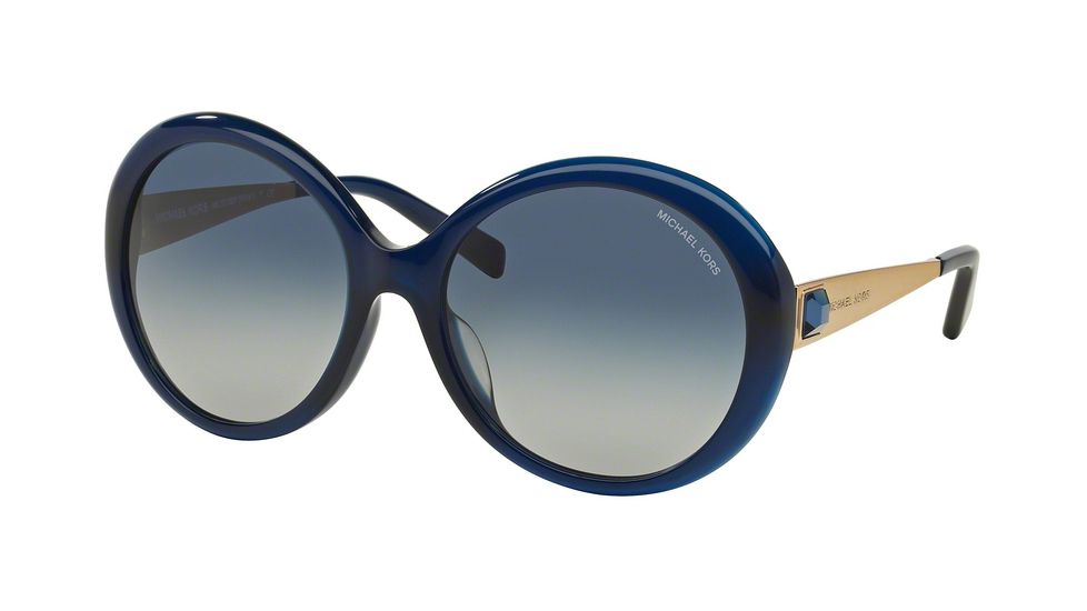 Michael Kors WILLA I MK2015B Single Vision Prescription Sunglasses MK2015B-30884L-58 - Lens Diameter 58 mm, Frame Color Blue-Gold