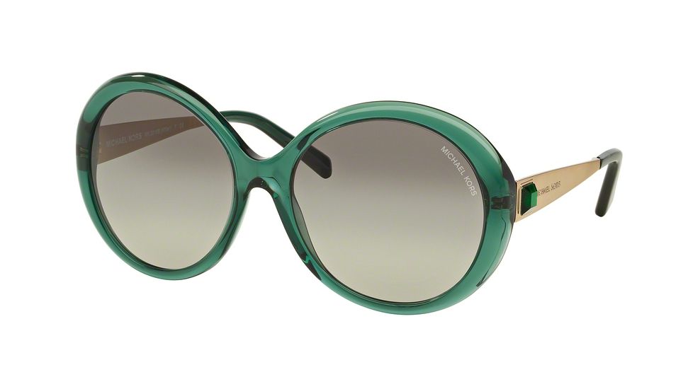 Michael Kors WILLA I MK2015B Single Vision Prescription Sunglasses MK2015B-309011-58 - Lens Diameter 58 mm, Frame Color Emerald/gold