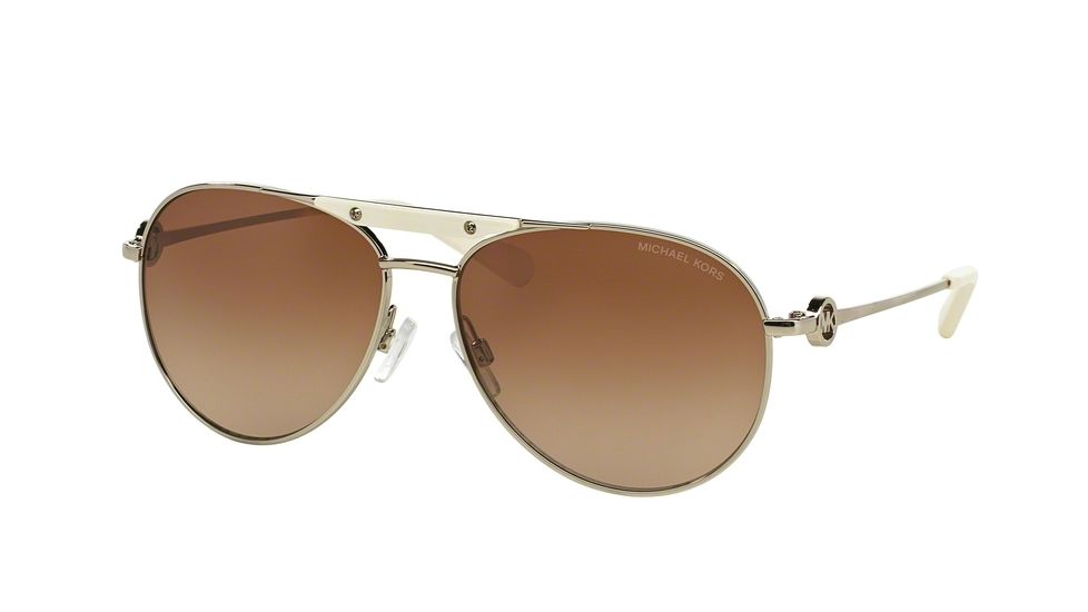 Michael Kors ZANZIBAR MK5001 Sunglasses 100113-58 - Silver Frame, Brown Gradient Lenses