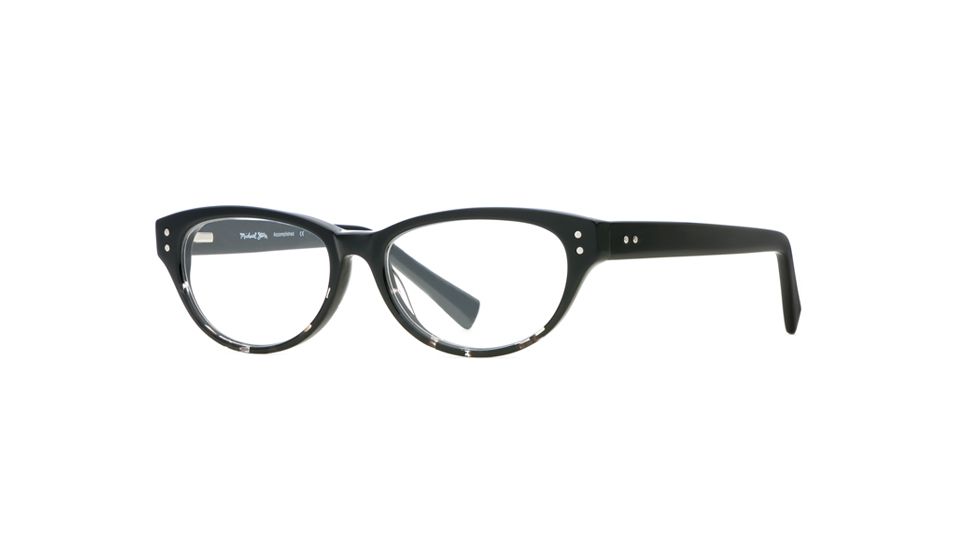 Michael Stars MS Accomplished SEMS ACCO00 Eyeglass Frames - Black Amber SEMS ACCO005133 BK