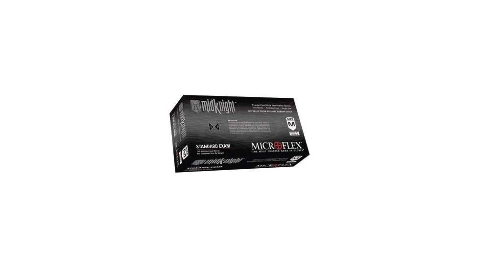 Microflex Glove Black Pf Nitrile M PK100 MK-296-M