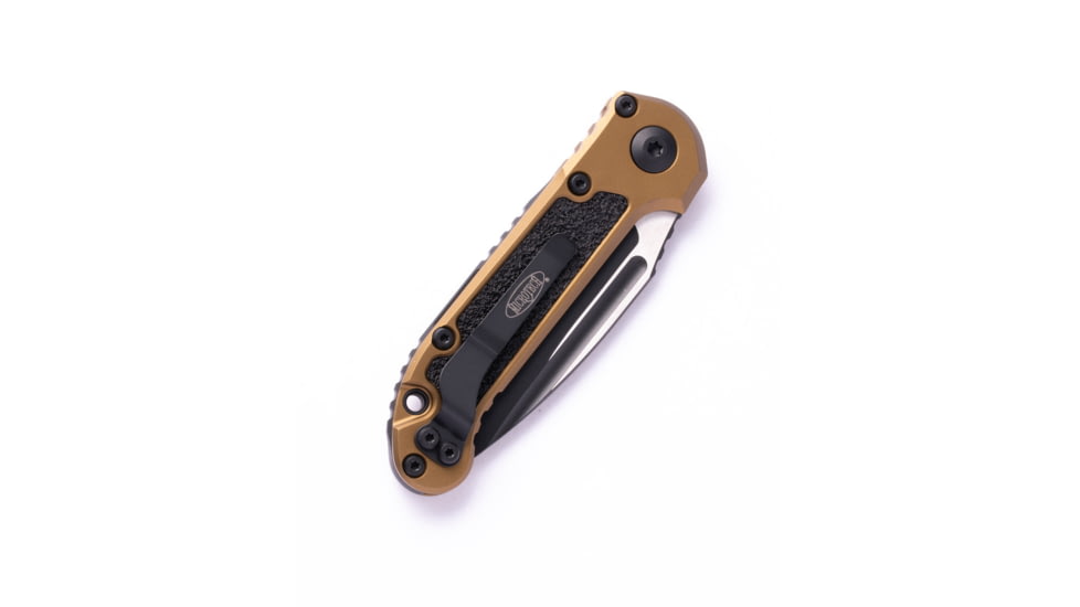 Microtech 2023 Ludt Standard 3.5in Automatic Folding Knife, Automatic Folder, Tan/Black, 1135-1TA