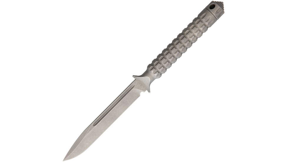 Microtech ADO Single Apocalyptic Fixed Blade Knife, 4.5in, Stainless Steel, Standard Edge, Drop Point MCT11610AP
