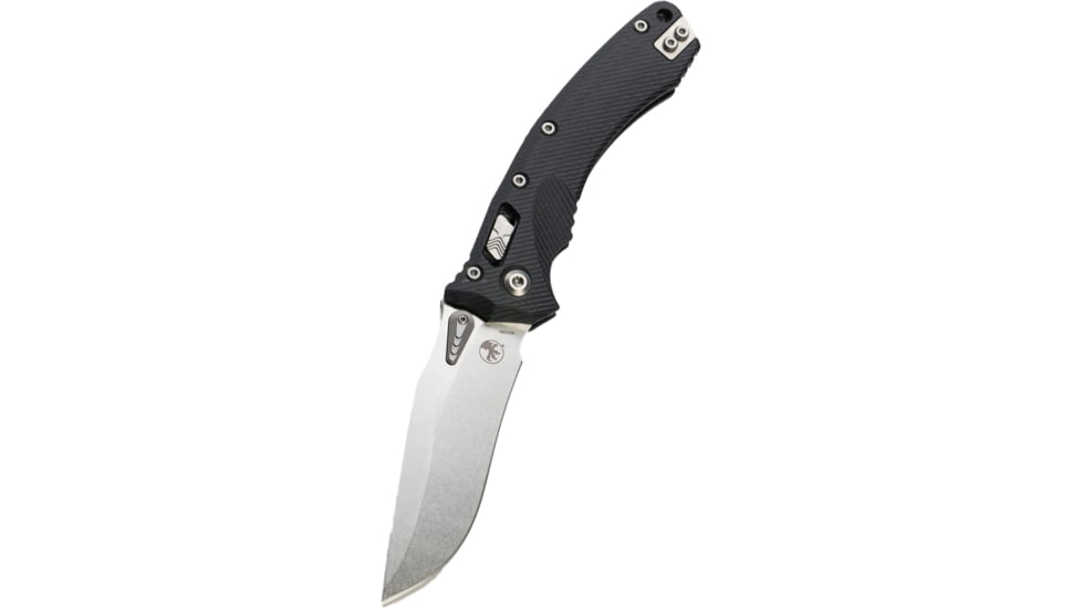 Microtech Amphibian Ram Lok STW STD Fluted 3.875in Folding Knife, Black, 137RL-10FLGTBK