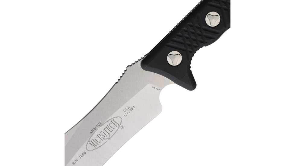 Microtech Arbiter Fixed Blade Knife, Stonewash Plain MT104-10