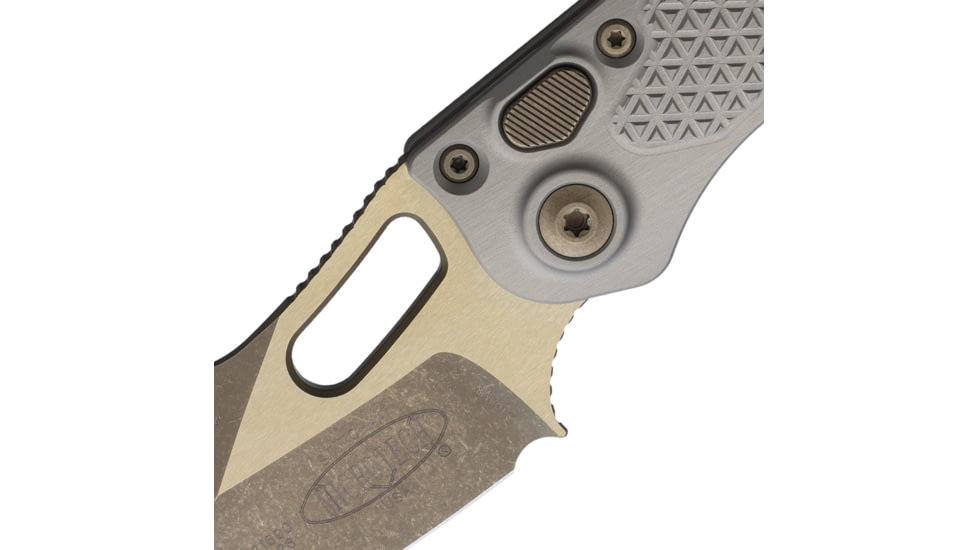 Microtech Auto Stitch S/E Button Lock AP, MCT16913TTAPNC