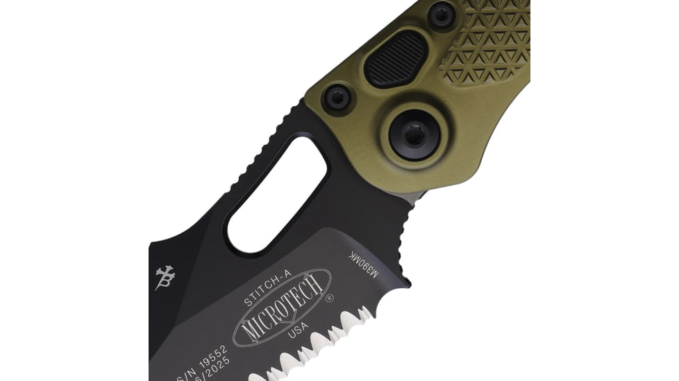 Microtech Auto Stitch S/E Button Lock OD, MCT1693OD