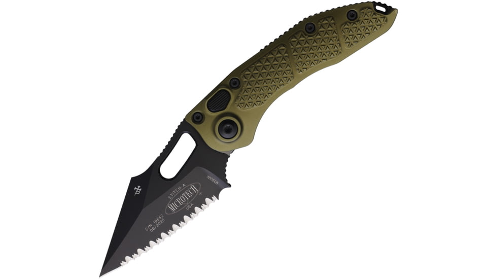 Microtech Auto Stitch S/E Button Lock OD, MCT1693OD