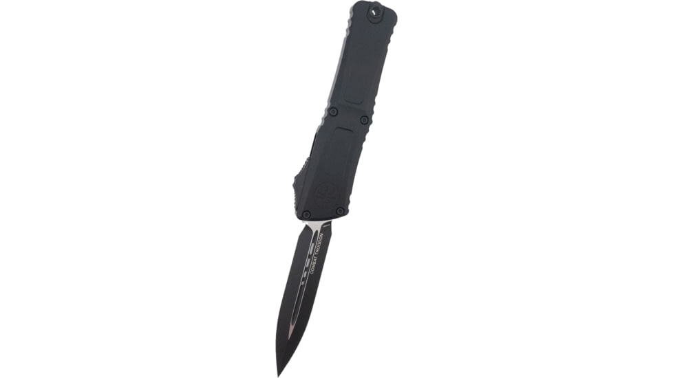 Microtech Combat Troodon D/E Gen III Tactical Standard OTF Automatic Folding Knife, 4in, Bohler M390MK, Black Handle, 1142-1T