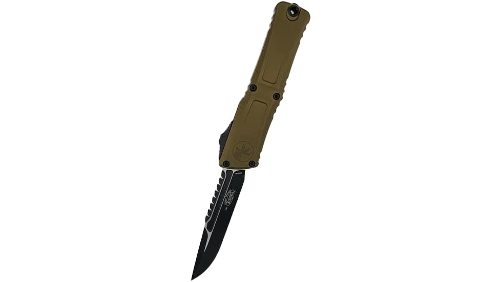 Microtech Combat Troodon Gen III Interceptor Black Standard Signature Series 4in Folding Knife, Od Green, 1217-1ODS