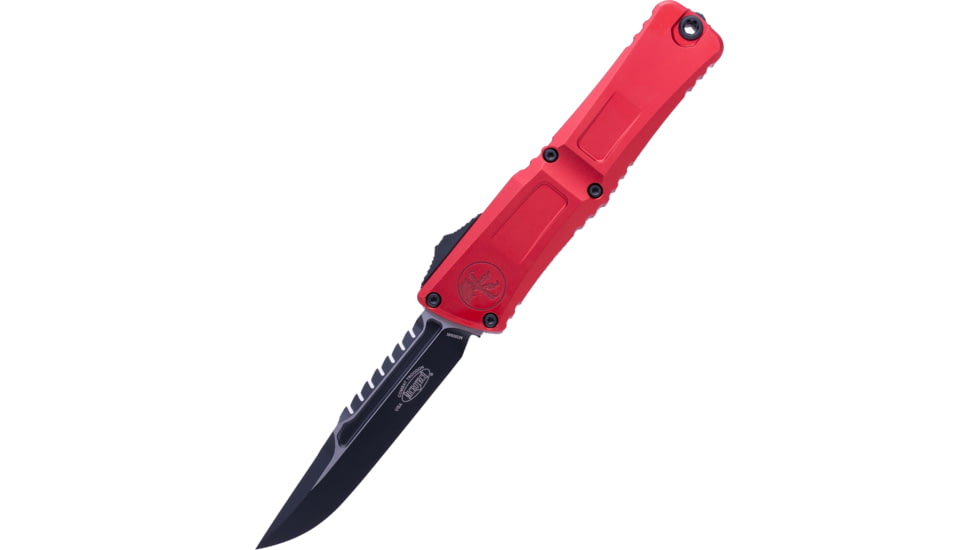 Microtech Combat Troodon Gen III Interceptor Black Standard Signature Series 4in Folding Knife, Red, 1217-1RDS