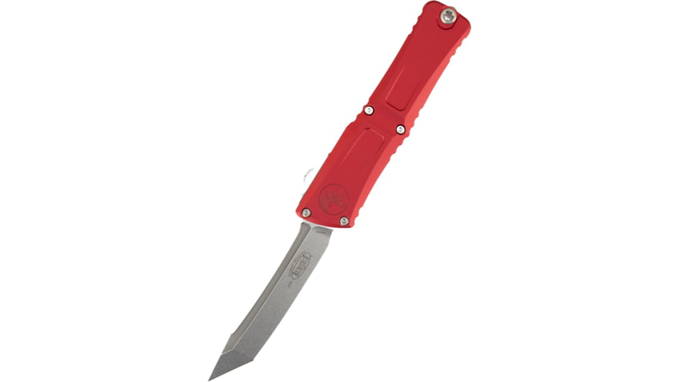 Microtech Combat Troodon T/E Gen III Standard 4in Folding Knife, Red Stonewash, 1144-10RD