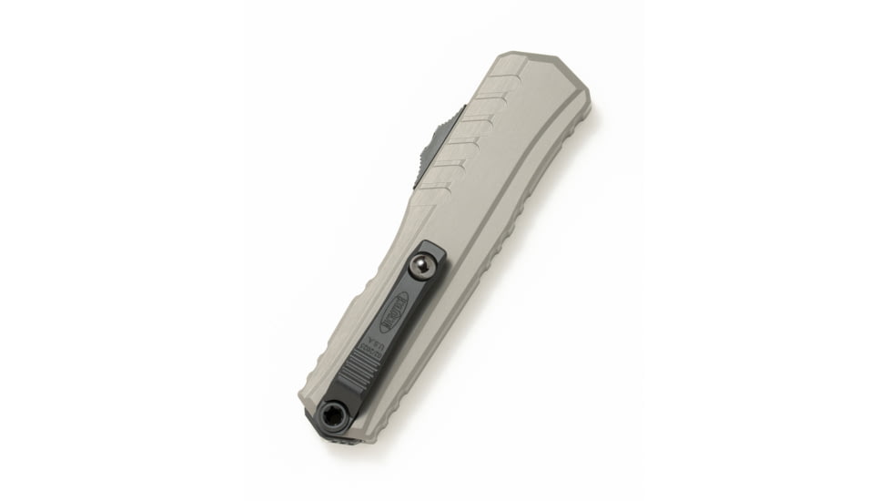 Microtech Cypher II D/E Standard 3.55in Folding Knife, Black, Natural Clear, 1242-1NC