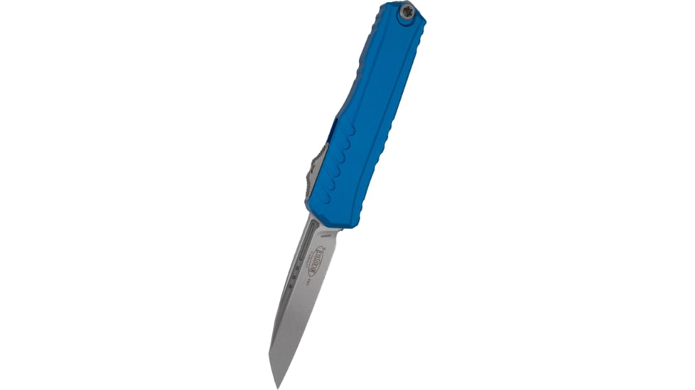 Microtech Cypher II S/E Standard 3.55in Folding Knife, Blue Stonewash, 1241-10BL