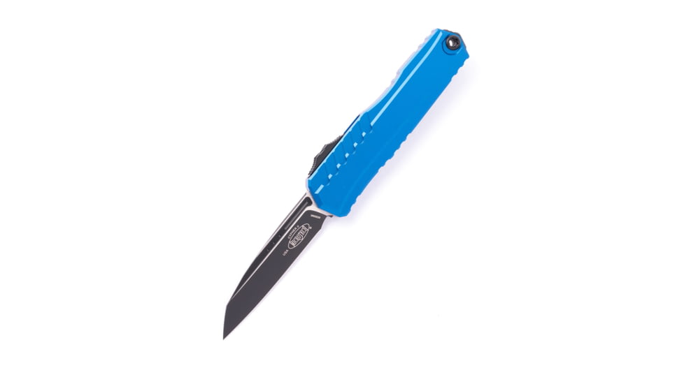 Microtech Cypher II S/E Standard Automatic Folding Knife, 3.55in, M390MK Steel, Blue/Black, 1241-1BL