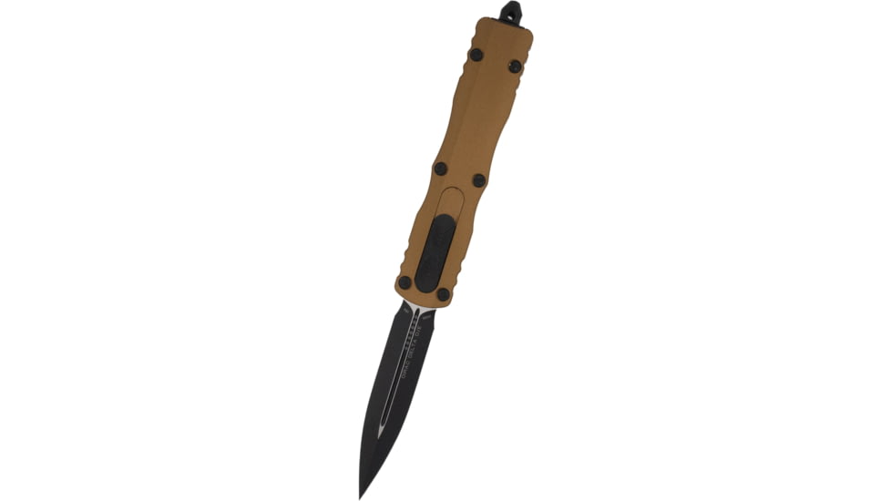 Microtech Dirac Delta D/E Black Standard 3.75in Folding Knife, Tan, 227-1TA