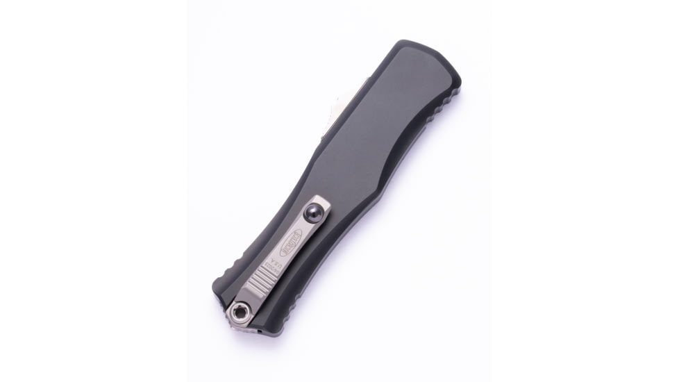 Microtech Hera II D/E Stonewash Full Serrated 4.01in Folding Knife, Black, 1702-12