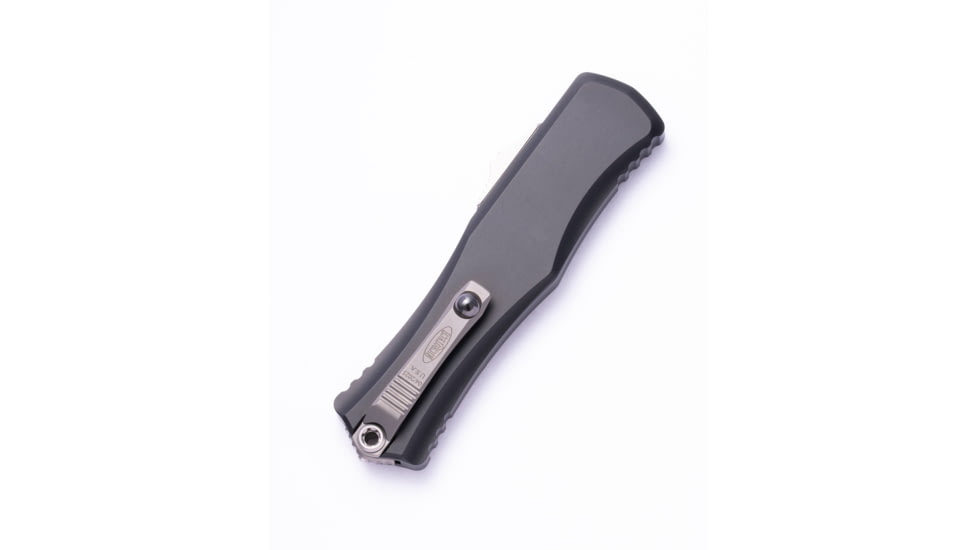 Microtech Hera II D/E Stonewash Partial Serrated 4.01in Folding Knife, Black, 1702-11