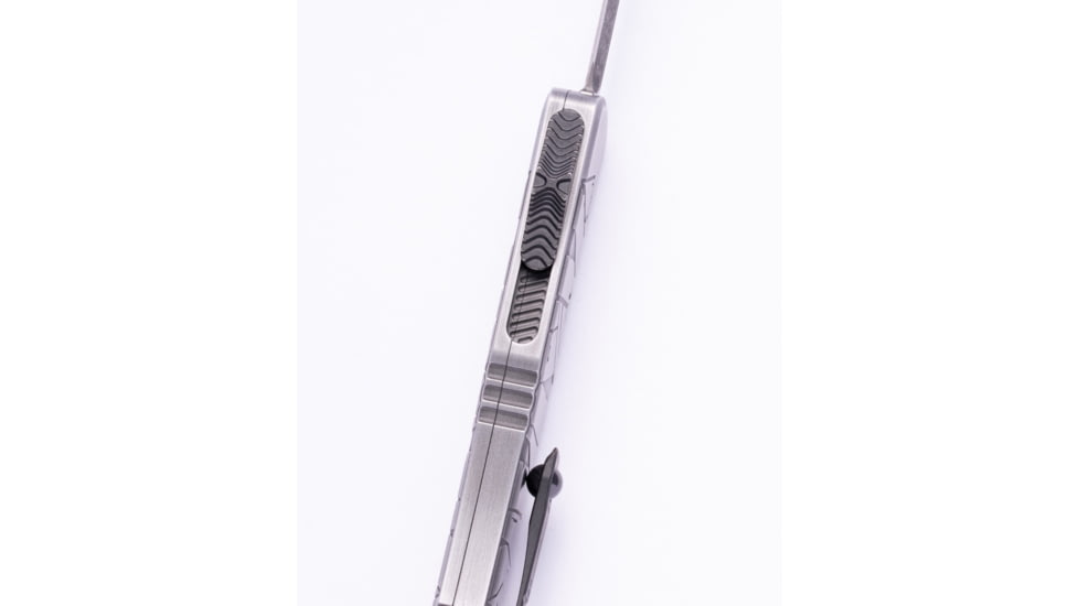 Microtech Hera II Mini D/E Signature Series Brushed Metal Standard 2.9in Folding Knife, Mummy Wrap, 1702M-1BMHWMYS