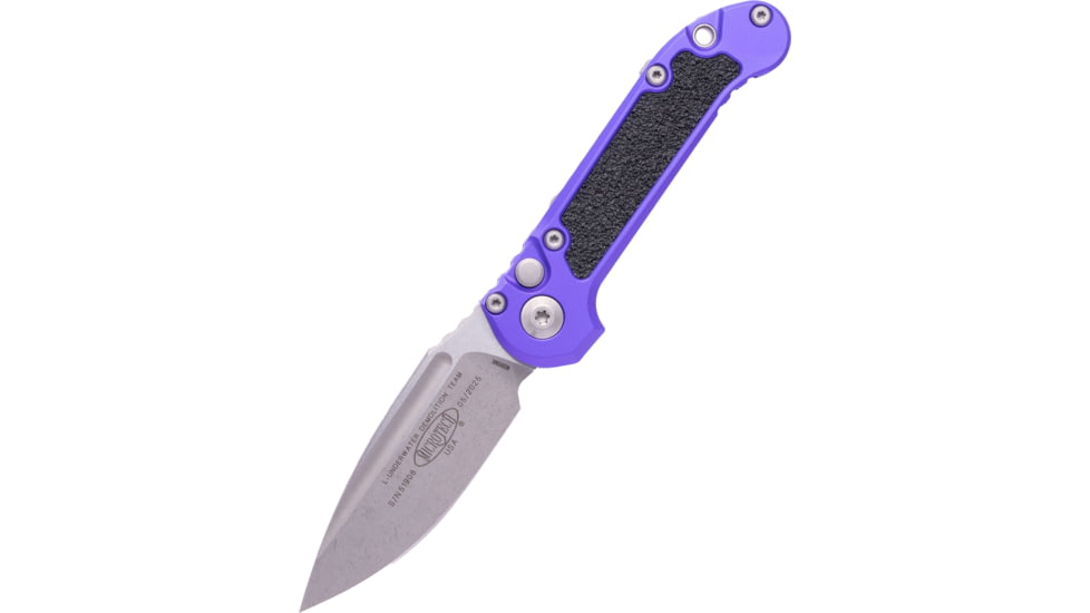 Microtech Ludt Gen III S/E Apocalyptic Standard 3.5in Folding Knife, Purple, 1135-10APPU