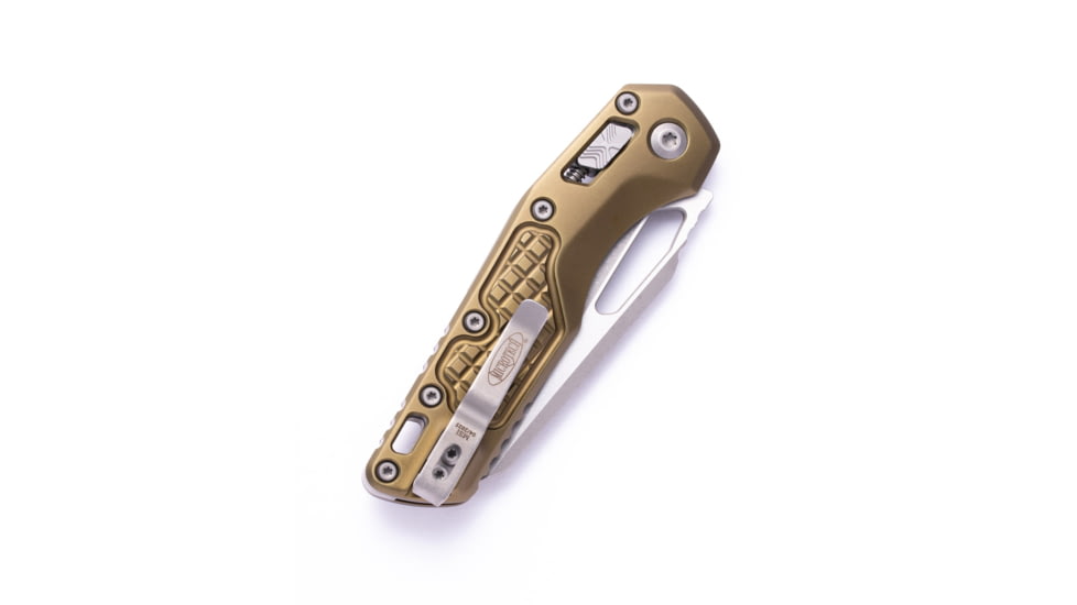 Microtech MSI S/E Apocalyptic Standard Frag Aluminum 3.88in Folding Knife, Od Green, 210-10APFROD