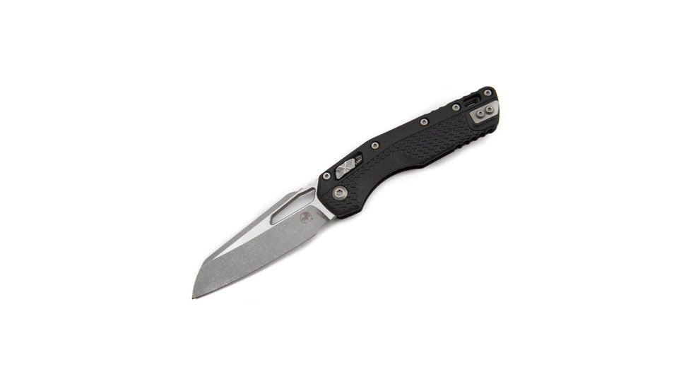 Microtech MSI S/E Tri-Grip Injection Molded Apocalyptic Standard 3.88in Folding Knife, Manual Folder, Black, 210T-10APPMBK