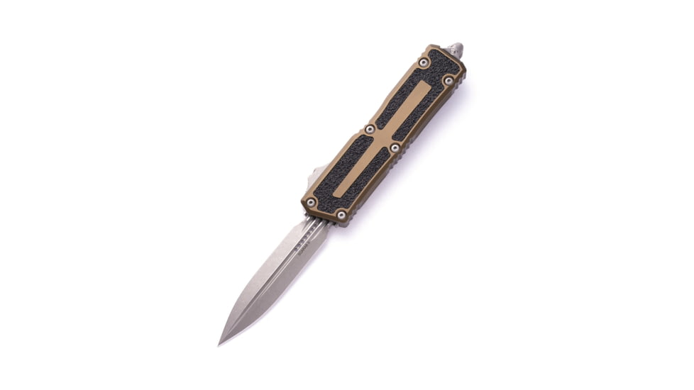 Microtech Scarab II Gen III D/E Apocalyptic Standard 3.95in Automatic Folding Knife, Double-Action OTF, OD Green, 1280-10APOD