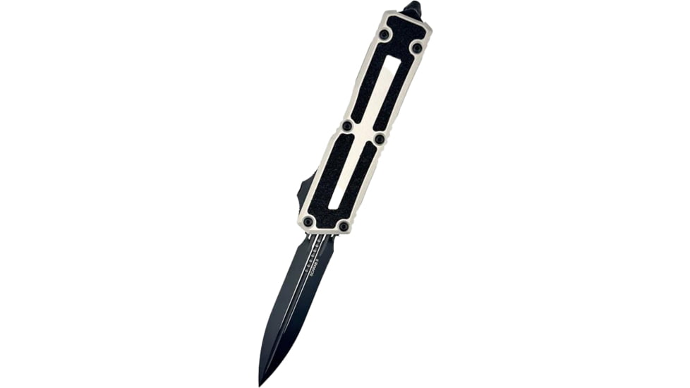 Microtech Scarab II Gen III D/E Black Standard 3.95in Folding Knife, Natural Clear, 1280-1NC