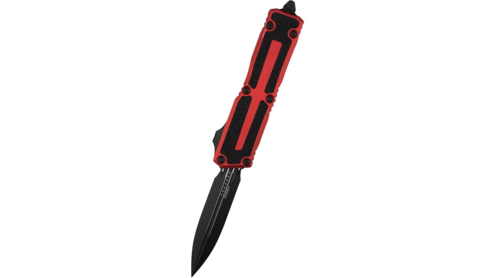 Microtech Scarab II Gen III D/E Black Standard 3.95in Folding Knife, Red, 1280-1RD