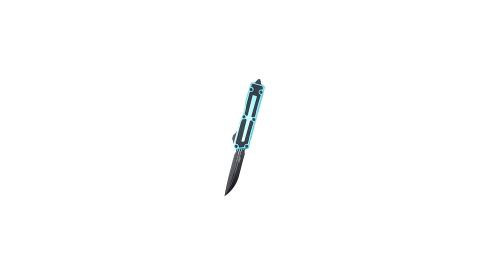 Microtech Scarab II Gen III D/E-S Standard 3.95in Folding Knife, Black, Turquoise, 1180-1TQ