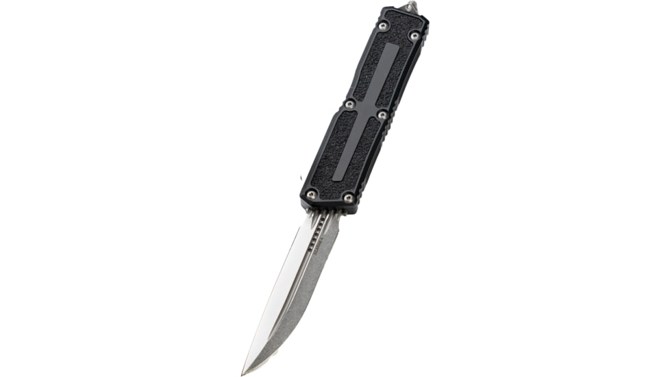 Microtech Scarab II Gen III D/E-S Standard 3.95in Folding Knife, Stonewash, 1180-10