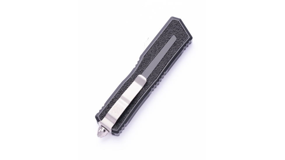 Microtech Scarab II Gen III D/E Stonewash Part Serrate 3.95in Folding Knife, Black, 1280-11