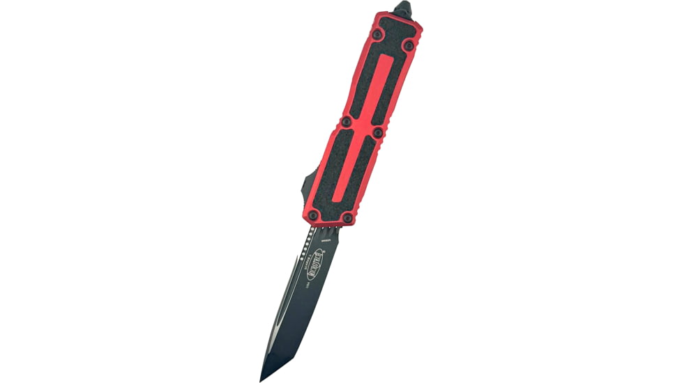 Microtech Scarab II Gen III T/E Black Standard 3.95in Folding Knife, Red, 1279-1RD