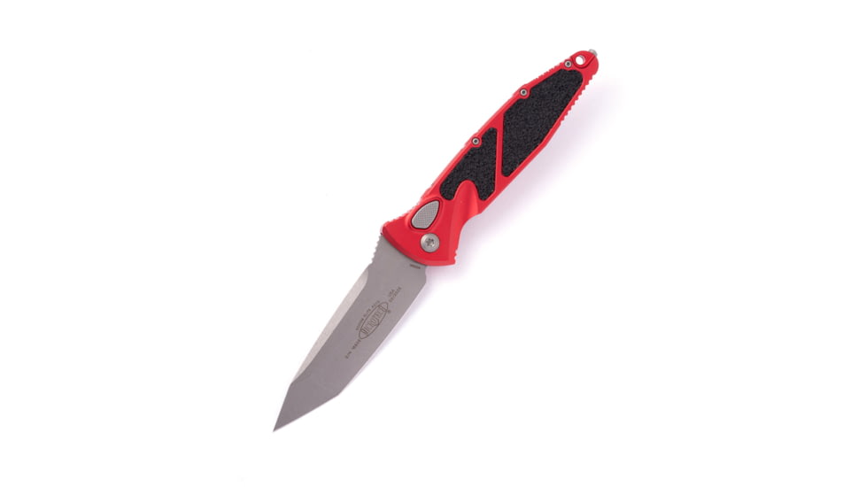 Microtech Soc El T/E-A Apocalyptic Standard 4.05in Automatic Folding Knife, Automatic Folder, Red, 161A-10APRD