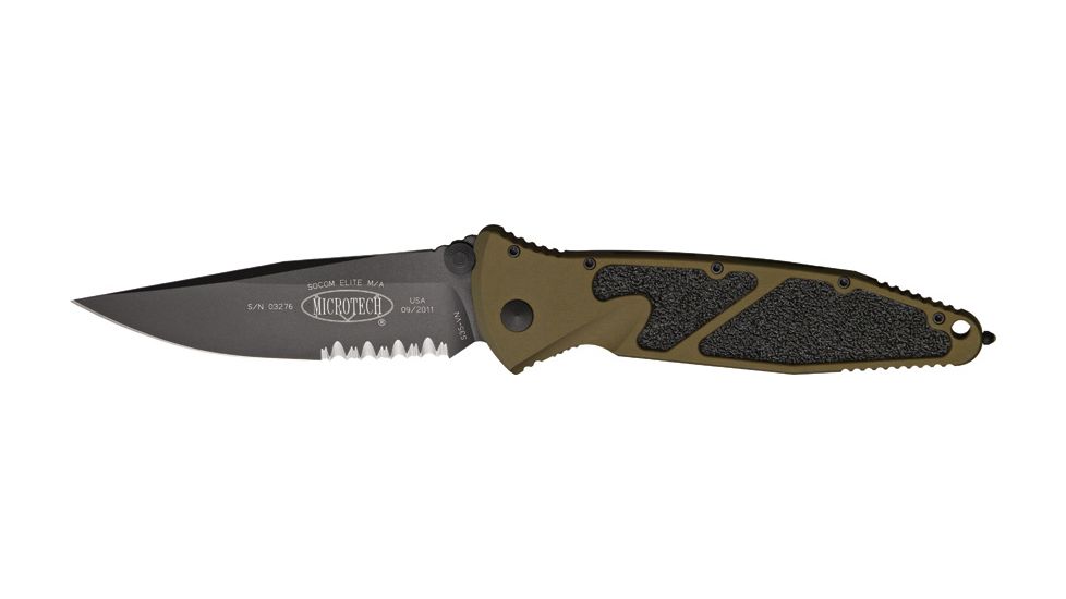 Microtech Socom Elite Knife, Tan, 5 1/8in. Closed MCT1602TA