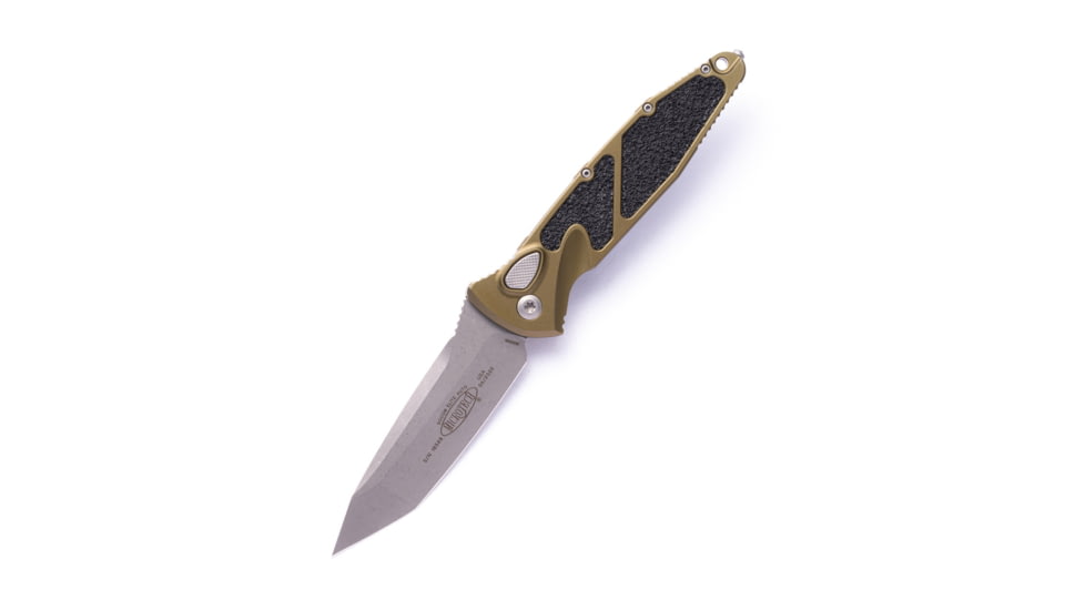 Microtech Socom Elite T/E-Auto Apocalyptic Standard 4.05in Automatic Folding Knife, Automatic Folder, OD Green, 161A-10APOD