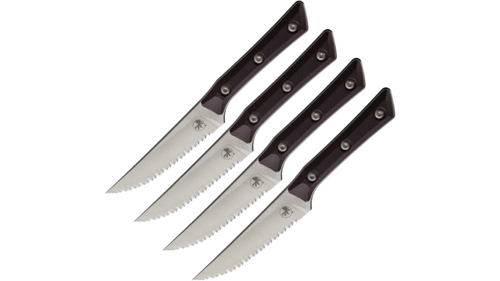 Microtech Steak Knife Set Black Cherry, MCT360012SETBC