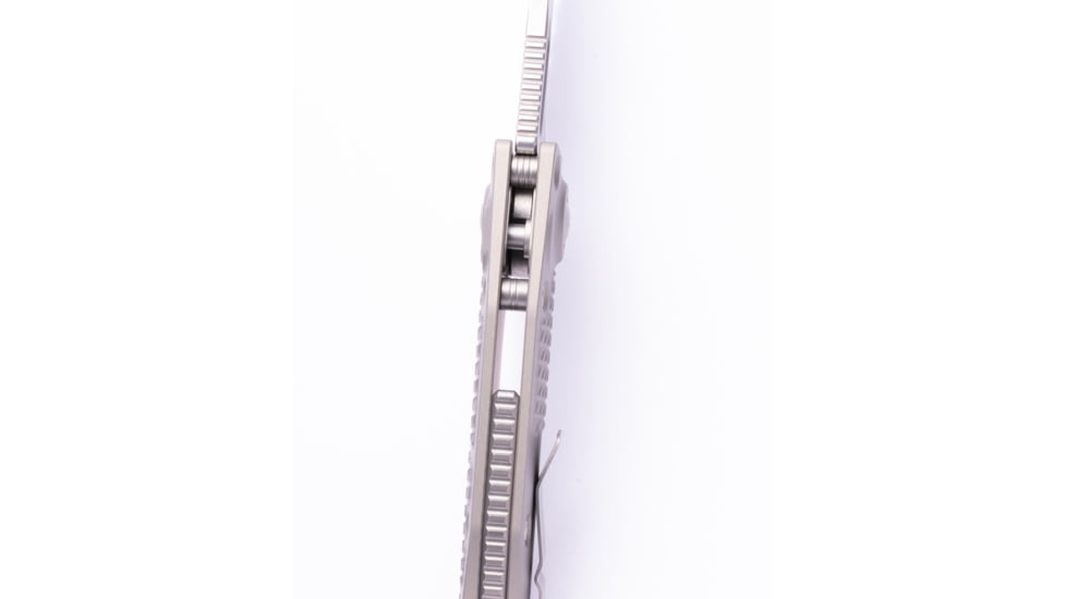 Microtech Stitch Auto S/E Stonewash Part Serrate 3.75in Folding Knife, Natural Clear, 169-11NC