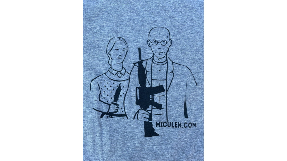 Miculek American Gothic T-Shirt, 3XL, Heather Grey, TEE-AMERGOTH-3XL