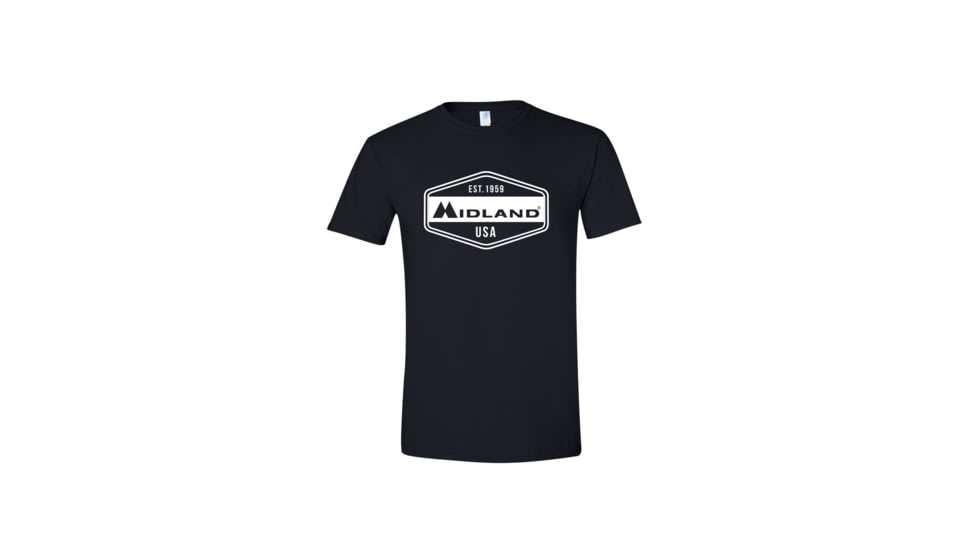 Midland Est. 1959 Midland Crest T-Shirt - Black - Grey - White - Green, MIDSHIRT01M