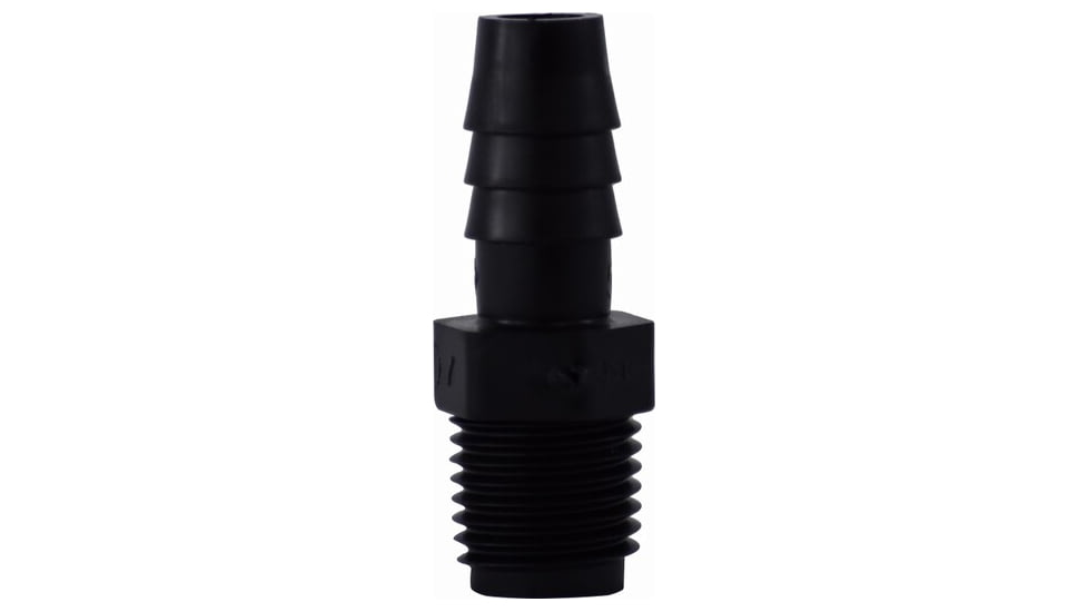Midland Metal Polyethylene Male Pipe x Barb Union 1/2in x 3/8in., 33-014B