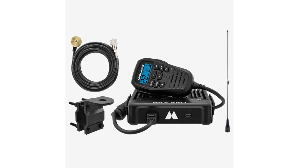 Midland MXT575 MicroMobileR GMRS 50-Watt Two-Way Radio - MXT575VP4-WHIP, MXT575VP4-WHIP
