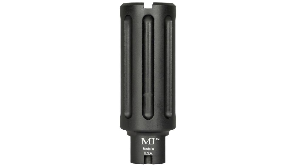 Midwest Industries .30 Caliber Rifles M14X 1.0 LH TPI 3.375 Inch Aluminium Blast Can, Includes Crush Washer, Black, MWMI-BC762X39