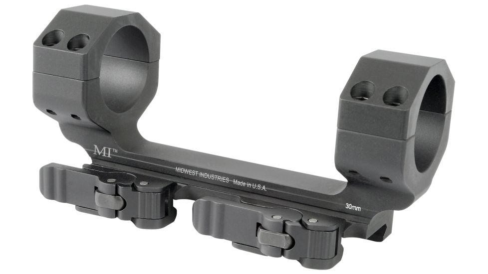 USED Midwest Industries 30mm Heavy Duty QD Scope Mount Zero Offset, Black, MI-QD30HDSM, EDEMO3
