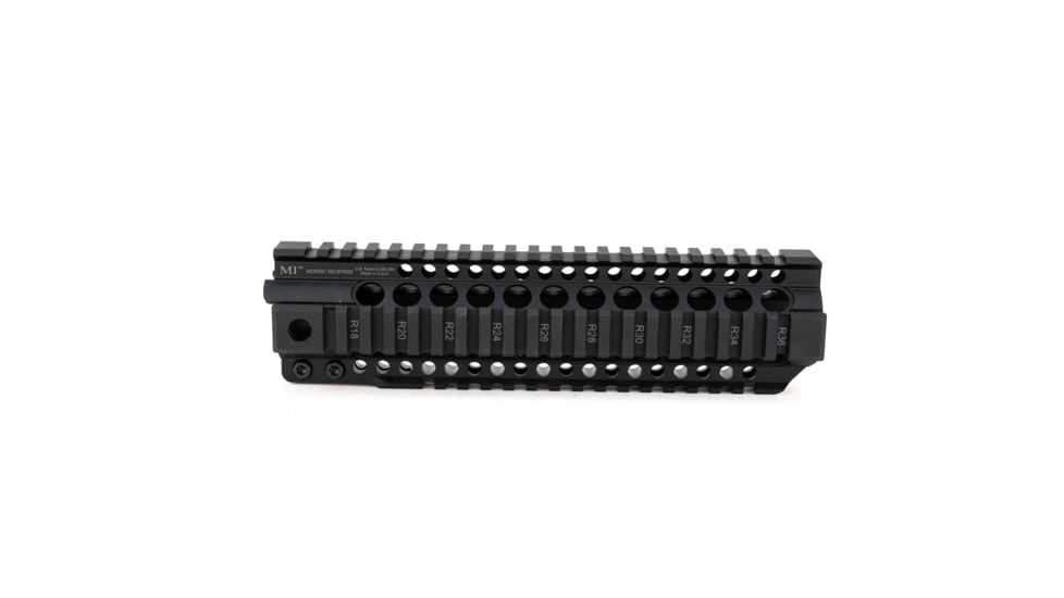 Midwest Industries 9.25in Combat Rail T-Series One Piece Free Float Handguard, Black, MI-CRT-9.25