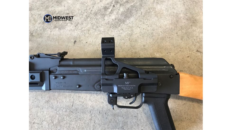 Midwest Industries AK 47/74 Generation 2 30MM Red Dot Quick Detach Modular AK Scope Mount, Black, MWMI-AKSMG2-30MM